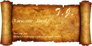 Tanczer Jenő névjegykártya