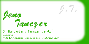 jeno tanczer business card